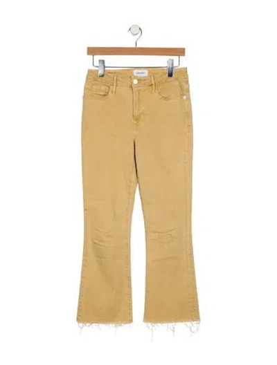Pre-owned Frame Straight Leg Pants In Neutral