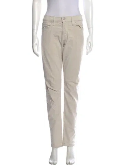 Pre-owned Frame Straight Leg Pants In Neutral