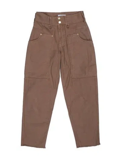 Pre-owned Frame Straight Leg Pants In Neutral
