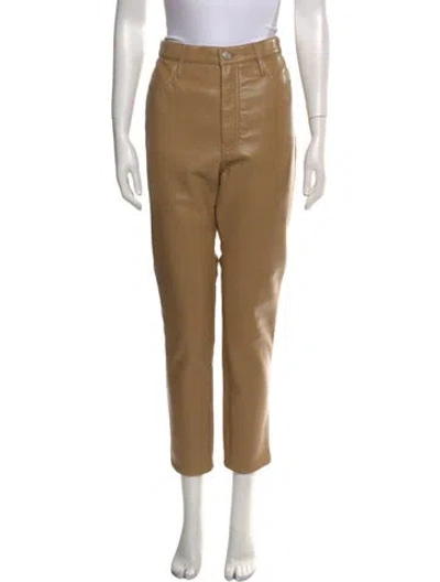 Pre-owned Frame Straight Leg Pants In Neutral