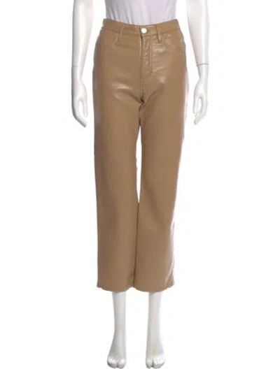 Pre-owned Frame Straight Leg Pants In Neutral