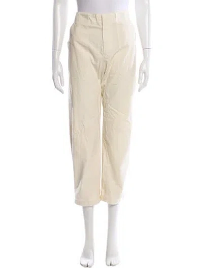 Pre-owned Frame Straight Leg Pants In Neutral