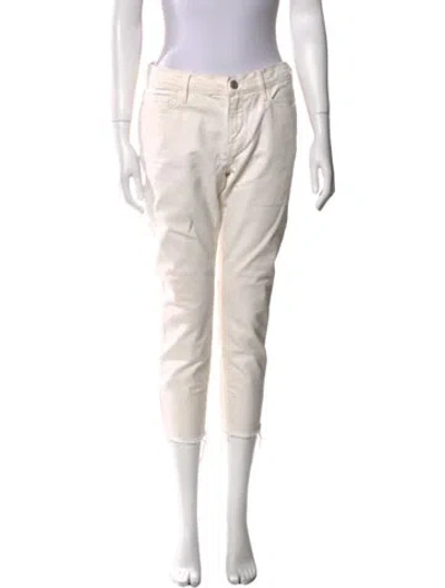 Pre-owned Frame Straight Leg Pants In Neutral