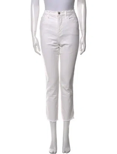 Pre-owned Frame Straight Leg Pants In Neutral