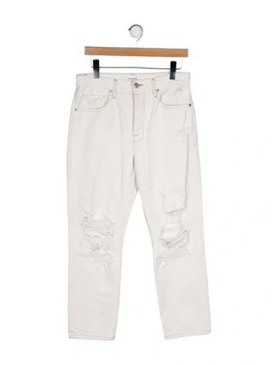 Pre-owned Frame Straight Leg Pants In Neutral