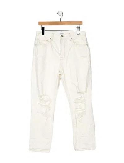 Pre-owned Frame Straight Leg Pants In Neutral