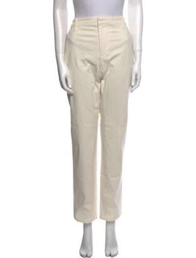 Pre-owned Frame Straight Leg Pants In Neutral