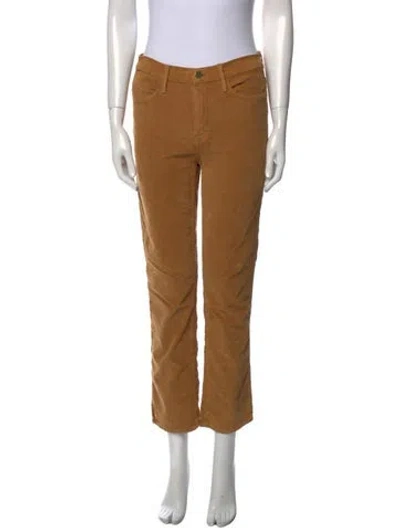 Pre-owned Frame Straight Leg Pants In Neutral
