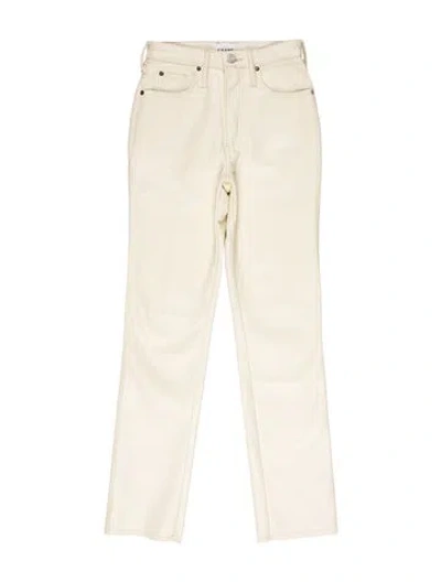 Pre-owned Frame Straight Leg Pants In Neutral
