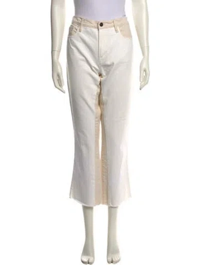Pre-owned Frame Straight Leg Pants In Neutral