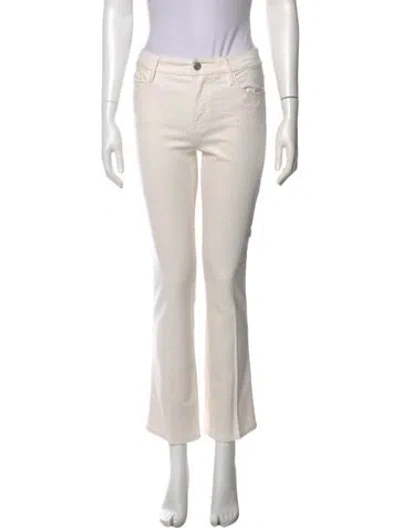 Pre-owned Frame Straight Leg Pants In Neutral