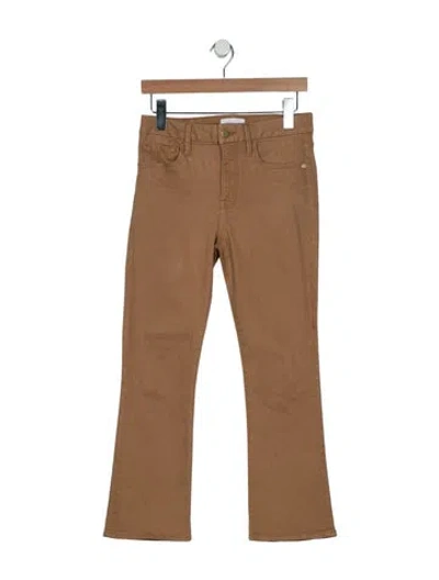 Pre-owned Frame Straight Leg Pants In Neutral