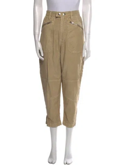 Pre-owned Frame Straight Leg Pants In Neutral