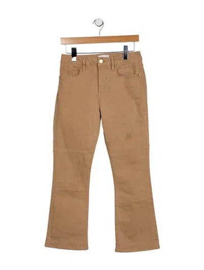 Pre-owned Frame Straight Leg Pants In Neutral