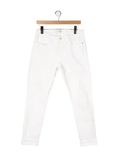 Pre-owned Frame Straight Leg Pants In Neutral
