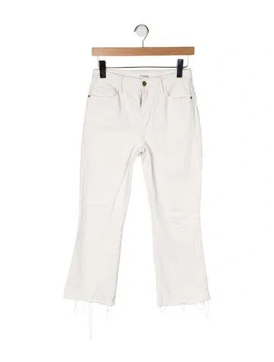 Pre-owned Frame Straight Leg Pants In Neutral