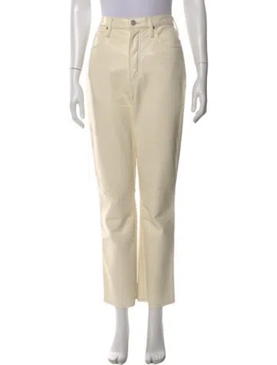 Pre-owned Frame Straight Leg Pants In Neutral
