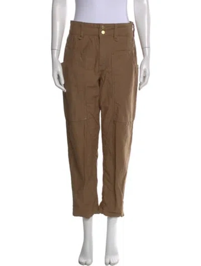Pre-owned Frame Straight Leg Pants In Neutral