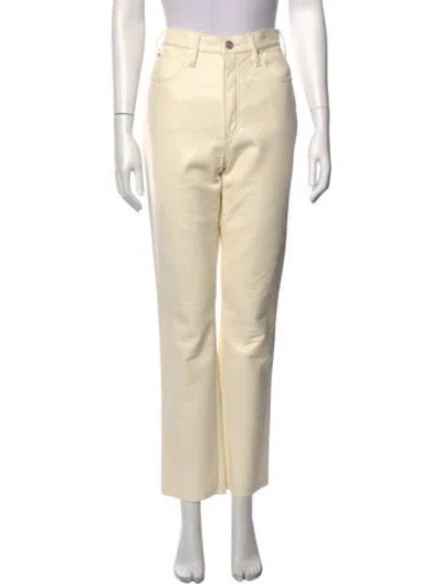 Pre-owned Frame Straight Leg Pants In Neutral