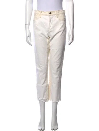 Pre-owned Frame Straight Leg Pants In Neutral