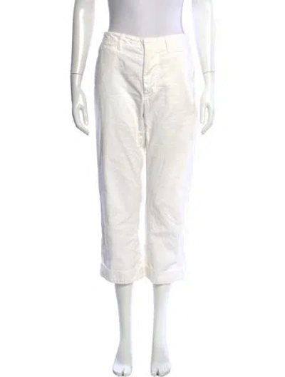 Pre-owned Frame Straight Leg Pants In Neutral