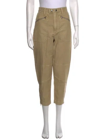 Pre-owned Frame Straight Leg Pants In Neutral