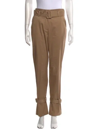 Pre-owned Frame Straight Leg Pants In Neutral