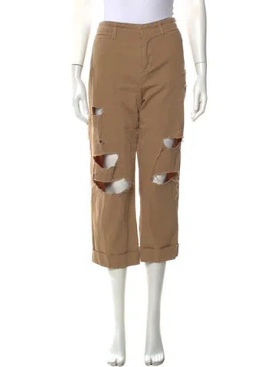 Pre-owned Frame Straight Leg Pants In Neutrals