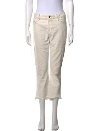 Pre-owned Frame Straight Leg Pants In Neutrals