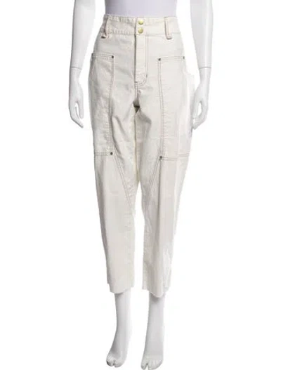 Pre-owned Frame Straight Leg Pants In Neutrals