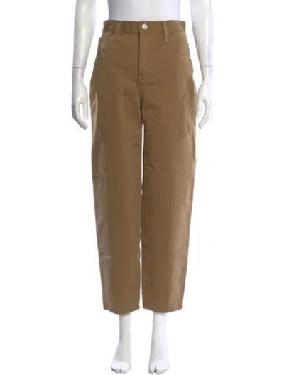 Pre-owned Frame Straight Leg Pants In Neutrals
