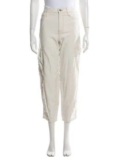Pre-owned Frame Straight Leg Pants In Neutrals