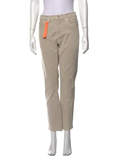 Pre-owned Frame Straight Leg Pants In Neutrals