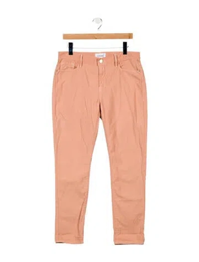 Pre-owned Frame Straight Leg Pants In Orange