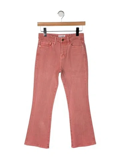Pre-owned Frame Straight Leg Pants In Pink