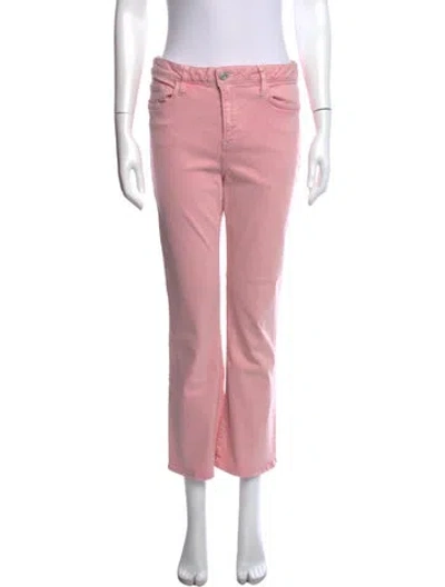Pre-owned Frame Straight Leg Pants In Pink
