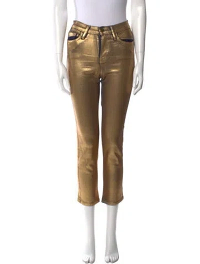 Pre-owned Frame Straight Leg Pants In Silver