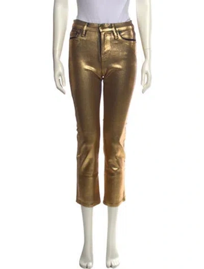 Pre-owned Frame Straight Leg Pants In Silver