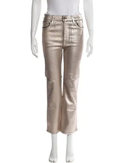 Pre-owned Frame Straight Leg Pants In Silver