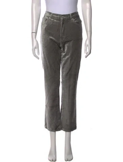 Pre-owned Frame Straight Leg Pants In Silver
