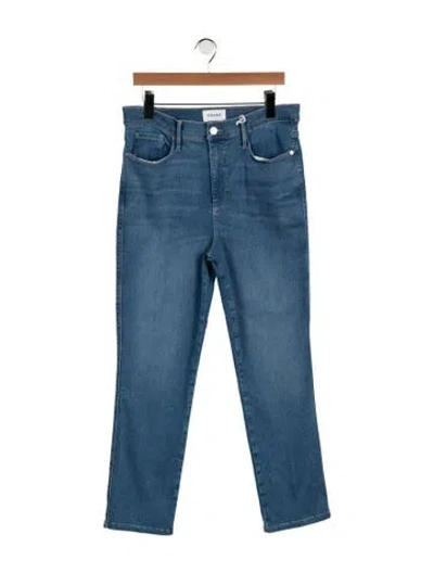 Pre-owned Frame Straight Leg Pants W/ Tags In Blue