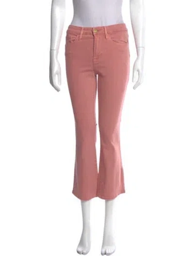 Pre-owned Frame Straight Leg Pants W/ Tags In Pink