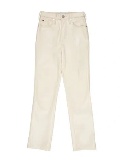 Pre-owned Frame Straight Leg Pants In White