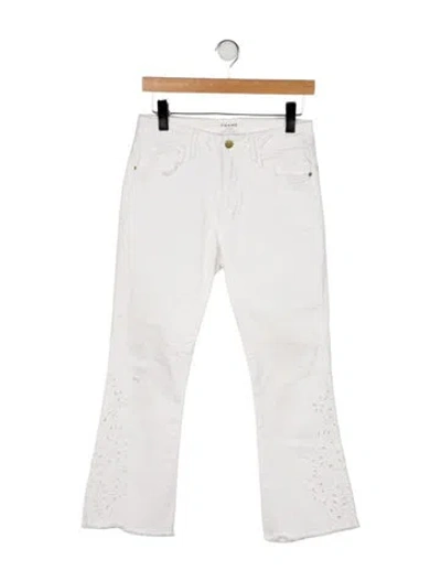 Pre-owned Frame Straight Leg Pants In White