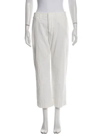 Pre-owned Frame Straight Leg Pants In White