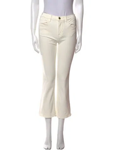 Pre-owned Frame Straight Leg Pants In White