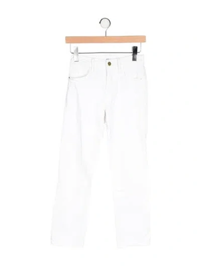 Pre-owned Frame Straight Leg Pants In White