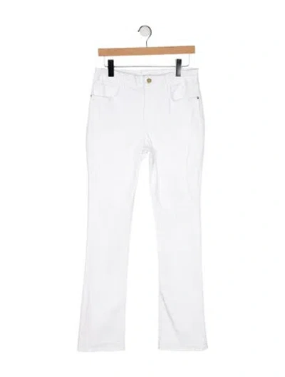 Pre-owned Frame Straight Leg Pants In White