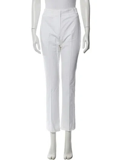 Pre-owned Frame Straight Leg Pants In White