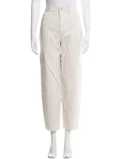 Pre-owned Frame Straight Leg Pants In White